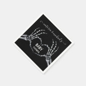 Halloween Baby Shower Skeleton Hands Herz Serviette (Ecke)