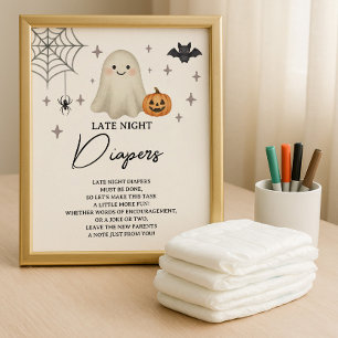 Halloween Baby Shower Spate Night Diapers Budget Flyer