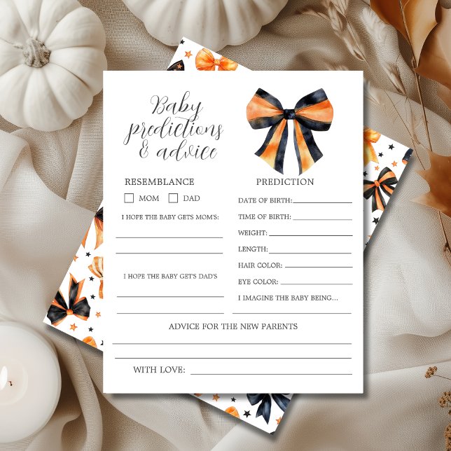 Halloween Baby Shower Vorhersagen & Advice Sheet (Von Creator hochgeladen)