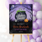 Halloween Baby Shower Willkommensschild wird braue Poster