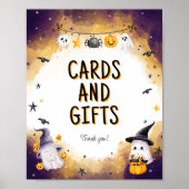 Halloween Baby Showkarten und Geschenkschild Poster (Vorne)