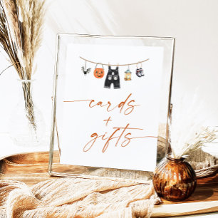 Halloween Baby Showkarten und Geschenkschild Poster