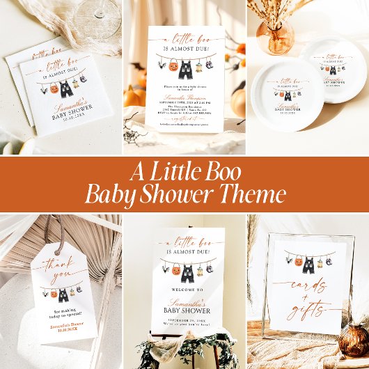Halloween Baby Showkarten und Geschenkschild Poster