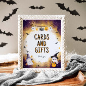 Halloween Baby Showkarten und Geschenkschild Poster