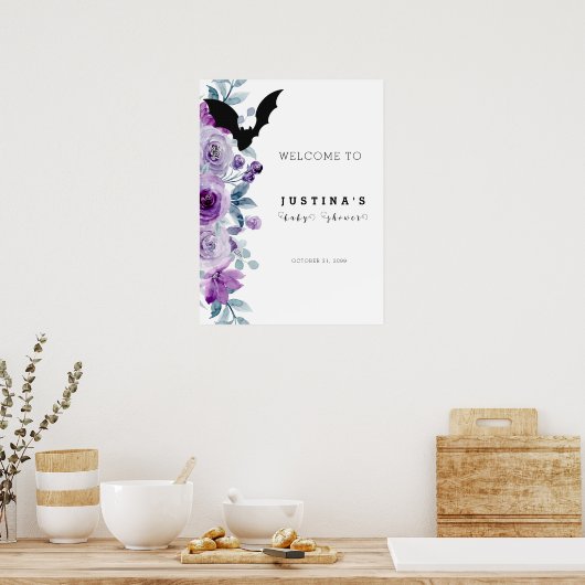 Halloween Baby Showmarke im Oktober Poster (Küche)