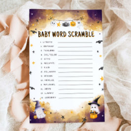 Halloween Baby Showspiel Baby Word Scramble Spiel