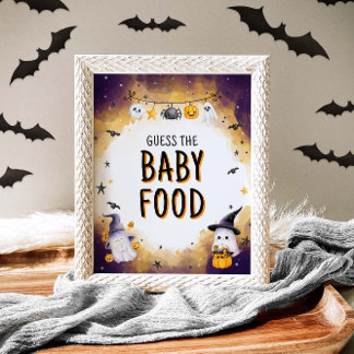 Halloween Baby Showspiel Ratet The Baby Food Poster