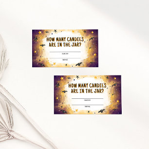 Halloween Baby Showspiel Wie viele Candies Card Begleitkarte