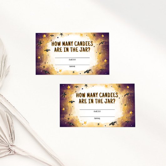 Halloween Baby Showspiel Wie viele Candies Card Begleitkarte