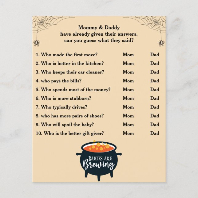 Halloween Baby Showspielerin Ratgeber Wer Mama ode (Vorderseite)