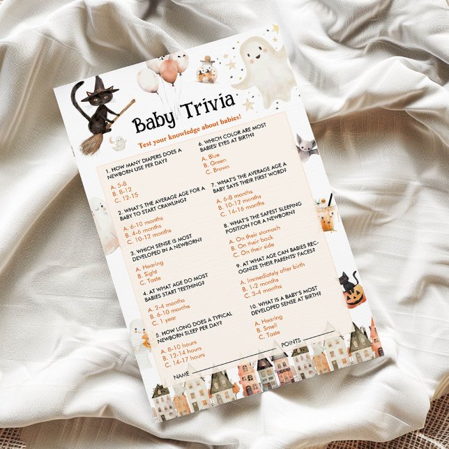 Halloween Baby Trivia Baby Showspiel (Von Creator hochgeladen)