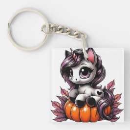 Halloween Baby Unicorn Digitale Kunst Schlüsselanhänger