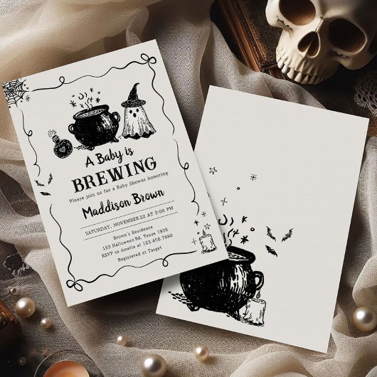 Halloween Baby wird Baby Dusche Brauen Einladung