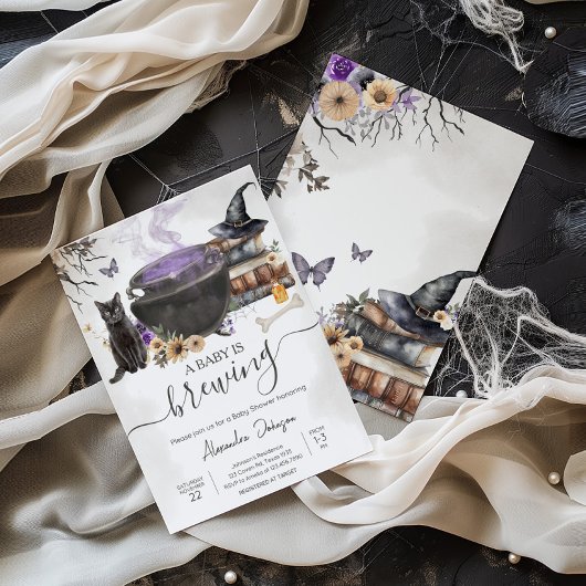 Halloween Baby wird Baby Dusche Brauen Einladung