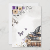 Halloween Baby wird Baby Dusche Brauen Einladung (Rückseite)