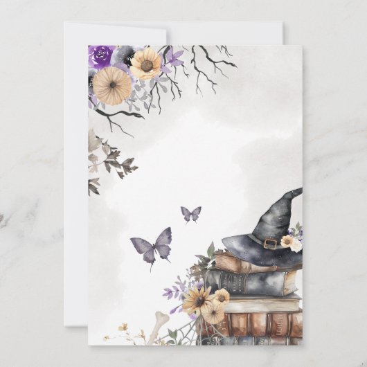 Halloween Baby wird Baby Dusche Brauen Einladung (Rückseite)