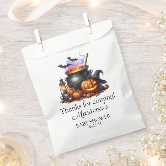 Halloween Baby wird Baby Dusche Brauen Geschenktütchen (Ausgeschnitten)