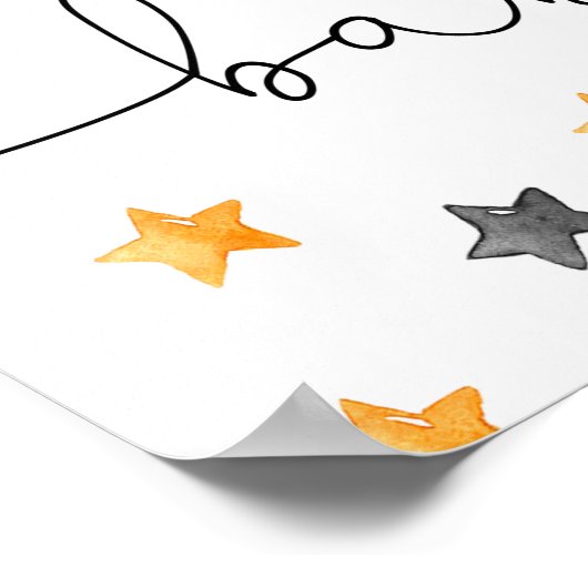 Halloween-Babydusche-Begrüßungszeichen Poster (Ecke)