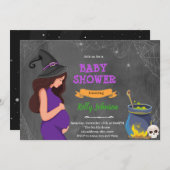 Halloween-Babydusche  Einladung (Vorne/Hinten)