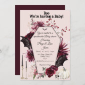 Halloween-Babydusche Einladung (Vorne/Hinten)
