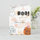 Halloween-Babydusche Einladung (Stehend Vorderseite)