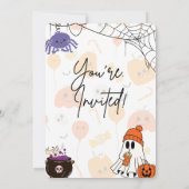 Halloween-Babydusche Einladung (Rückseite)