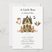 Halloween-Babydusche mit neutraler Cotgore Einladung (Vorderseite)