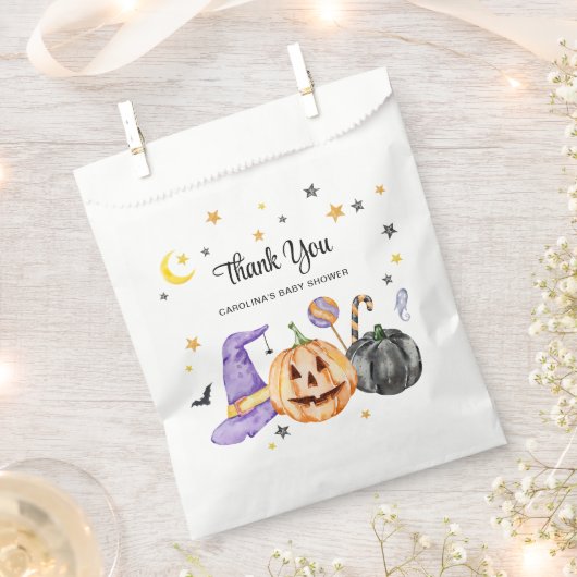 Halloween Babydusche Vielen Dank Geschenktütchen (Ausgeschnitten)