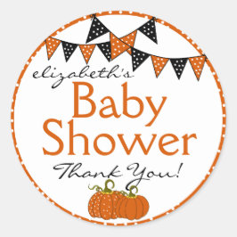 Halloween Babydusche Vielen Dank Runder Aufkleber