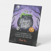 Halloween Babydusche Windelwindeln Schildkröte Sockelschild (Vorderseite)