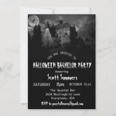 Halloween Bachelor Party Spuk House Einladung (Vorderseite)
