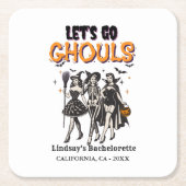 Halloween Bachelorette, lasst uns ghoul gehen Rechteckiger Pappuntersetzer (Vorderseite)