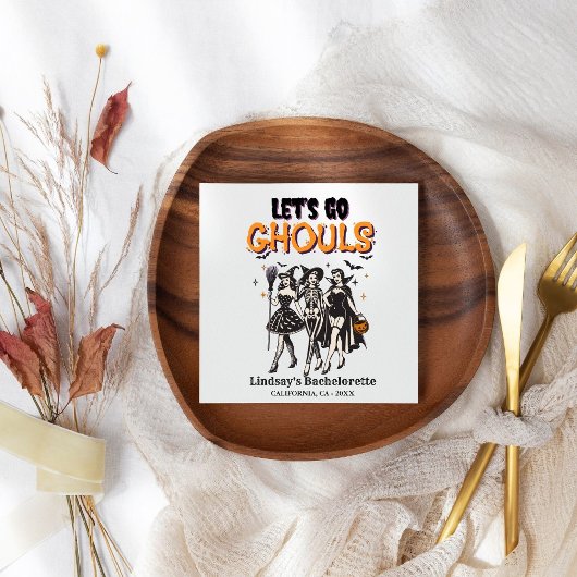 Halloween Bachelorette, lasst uns ghoul gehen Serviette