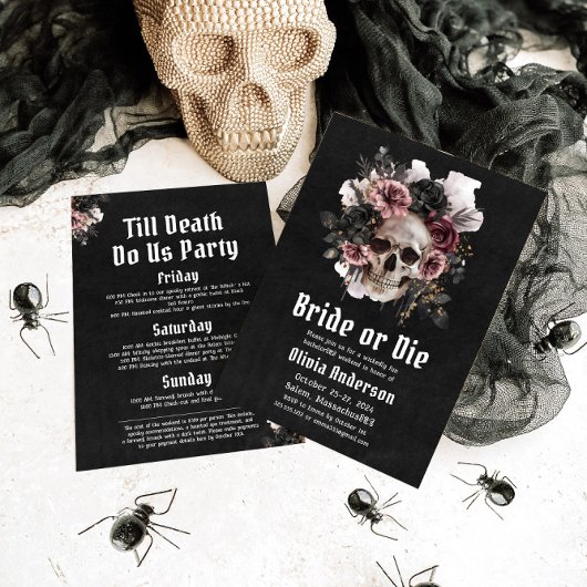 Halloween-Bachelorette oder Die Blumenbrille Einladung