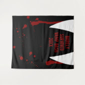 Halloween Backdrop Vampire Fangs Teeth Blood Wandteppich (Vorderseite (Horizontal))