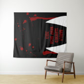 Halloween Backdrop Vampire Fangs Teeth Blood Wandteppich (Beispiel (Horizontal))