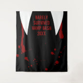 Halloween Backdrop Vampire Fangs Teeth Blood Wandteppich (Vorderseite)