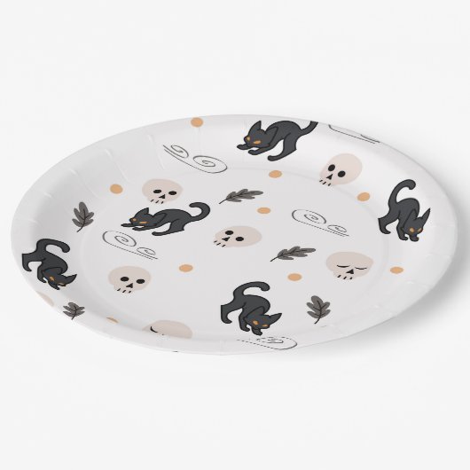 Halloween Background Star Pattern Pappteller (Schrägansicht)