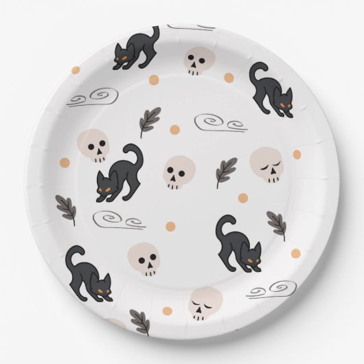 Halloween Background Star Pattern Pappteller (Vorderseite)