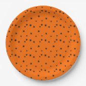Halloween Background Star Pattern Pappteller (Vorderseite)
