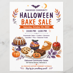 Halloween-Backverkaufs-Community-Event-Flyer Flyer