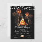 Halloween Backyard-Feuermelder Einladung (Vorderseite)