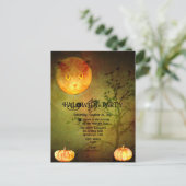 HALLOWEEN BACKYARD-PARTY ANKÜNDIGUNGSPOSTKARTE (Stehend Vorderseite)