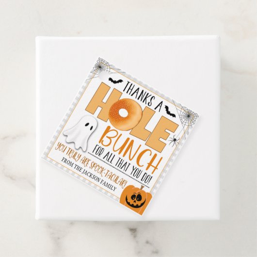 Halloween Bagel-Geschenktafel Geschenkanhänger (Beispiel)