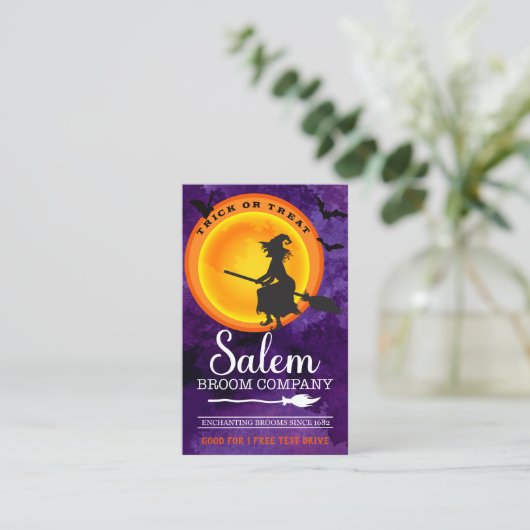 Halloween Baggy Insert Personalize Text 100 Visitenkarte (Stehend Vorderseite)