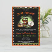 Halloween Bake Cookie Exchange Party Einladung (Stehend Vorderseite)