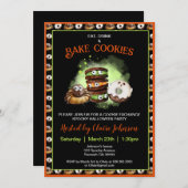 Halloween Bake Cookie Exchange Party Einladung (Vorne/Hinten)