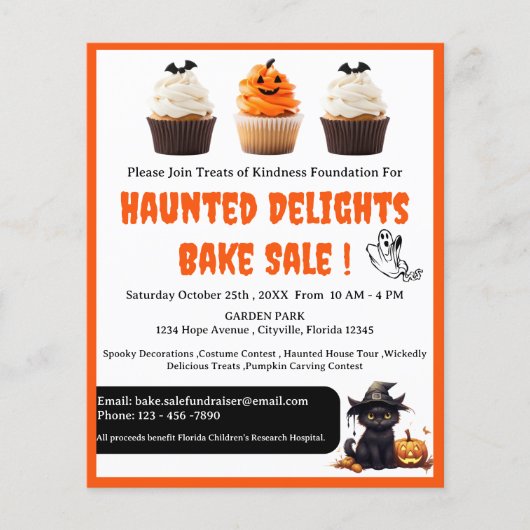 Halloween Bake Sale Flyer (Vorne)