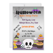 Halloween-Bake-Swap-Party Einladung