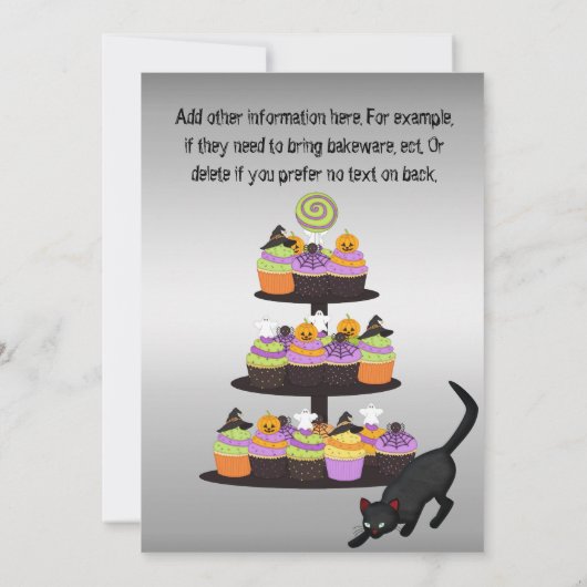 Halloween-Bake-Swap-Party Einladung (Rückseite)